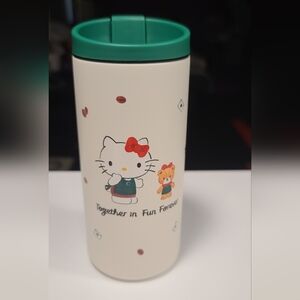 Starbucks X Hello Kitty Mirr 12 Oz Hot Cup Tumbler Thermos Like New
